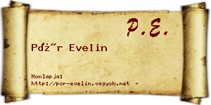 Pór Evelin névjegykártya