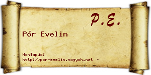 Pór Evelin névjegykártya